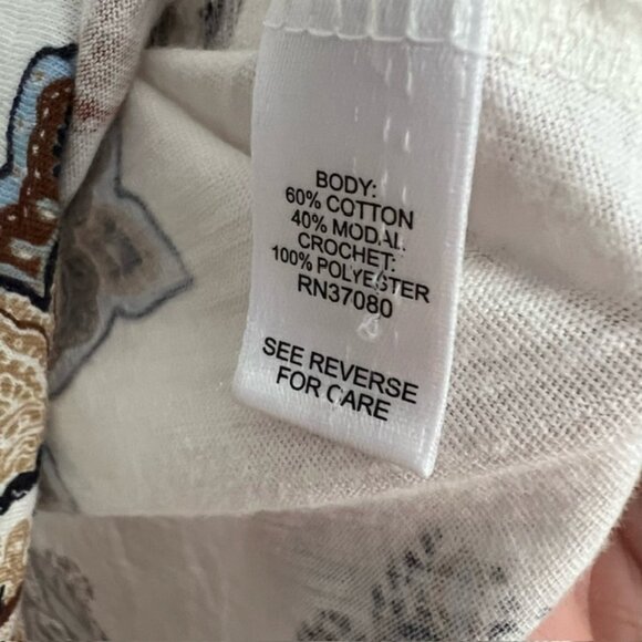 Est. 1946 Womens Cold-shoulder Paisley Top (CATO), Plus size 26/28W - Picture 4 of 5